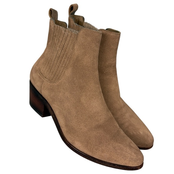 Thursday Boot Company Suede Heeled Fall Tan Boots - Picture 1 of 8